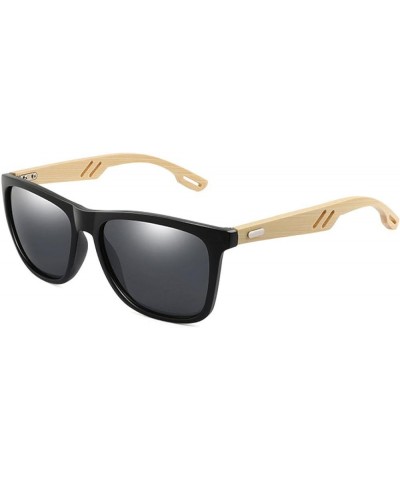 Colorful Wood Sunglasses Men Women Square Bamboo Women For Women Men Mirror Sun Glasses Handmade 1-kp1502-c3 $13.46 Rectangular