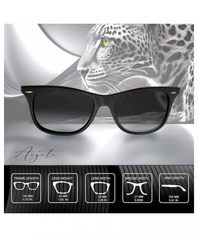 Polarized Unisex Mirror Sunglasses for Men Women, UV Protection, Fashion Trendy Cat Eye, Retro Shades Black + Gray $12.42 Cat...