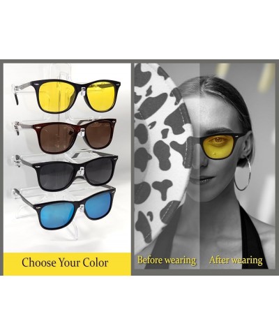 Polarized Unisex Mirror Sunglasses for Men Women, UV Protection, Fashion Trendy Cat Eye, Retro Shades Black + Gray $12.42 Cat...