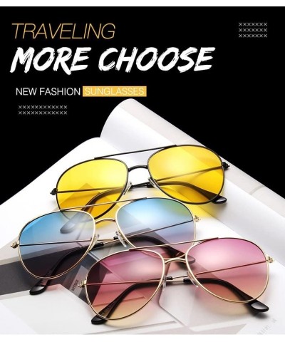 Men and Women Drivers Driving Sunglasses Metal Frame Fashion Retro Sunglasses Sunglasses (Color : 9, Size : One Size) One Siz...