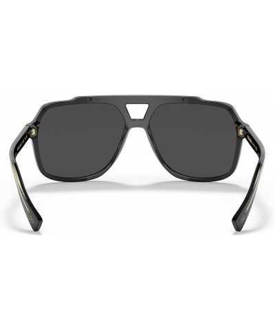 Men's Round Fashion Sunglasses Black/Dark Grey $59.06 Round