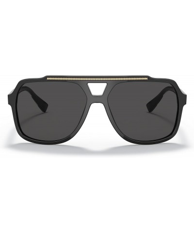 Men's Round Fashion Sunglasses Black/Dark Grey $59.06 Round