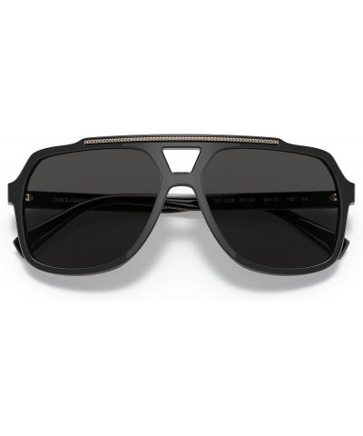 Men's Round Fashion Sunglasses Black/Dark Grey $59.06 Round