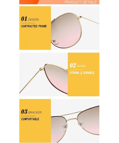 Men and Women Drivers Driving Sunglasses Metal Frame Fashion Retro Sunglasses Sunglasses (Color : 9, Size : One Size) One Siz...