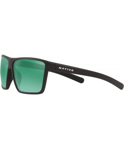 Native Man Sunglasses Matte Black Frame, Gray Lenses, 64MM Matte Black/Green Reflex Polarized $36.43 Rectangular