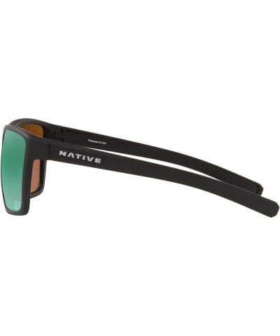 Native Man Sunglasses Matte Black Frame, Gray Lenses, 64MM Matte Black/Green Reflex Polarized $36.43 Rectangular