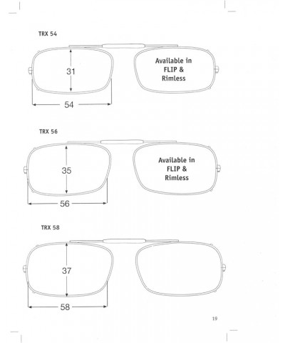 Visionaries Polarized Clip on Sunglasses - True Rec - Gun Frame - 54 x 31 Eye $34.42 Rectangular