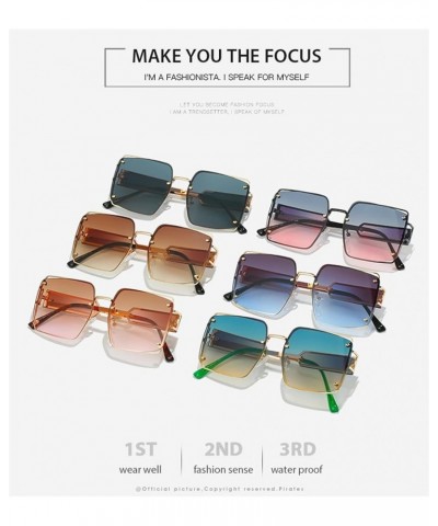 Square Metal Fashion Outdoor Vacation Sunglasses for Men and Women (Color : 3, Size : 1) 1 4 $13.25 Designer