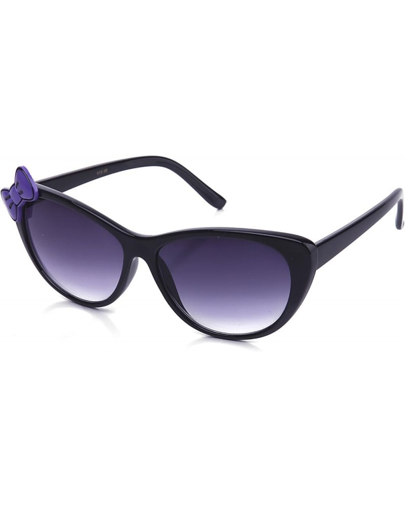 Women's High Fashion Cat Eye Bow Sunglasses Purple Purple $7.27 Goggle