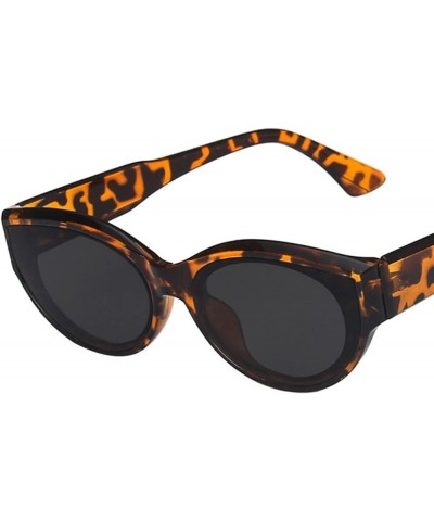 Retro Hip-hop Oval Sunglasses Street Shot Fashion Men and Women (Color : D, Size : 1) 1 B $12.10 Designer