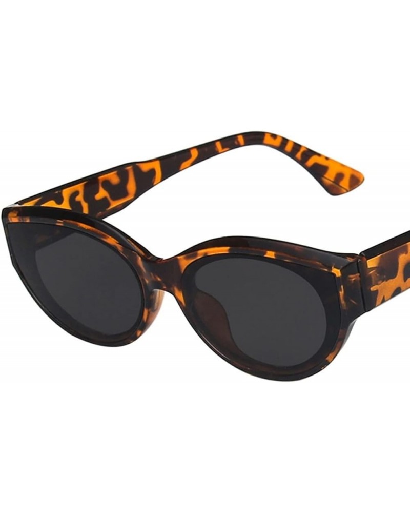 Retro Hip-hop Oval Sunglasses Street Shot Fashion Men and Women (Color : D, Size : 1) 1 B $12.10 Designer