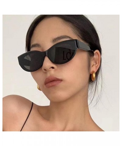 Retro Hip-hop Oval Sunglasses Street Shot Fashion Men and Women (Color : D, Size : 1) 1 B $12.10 Designer