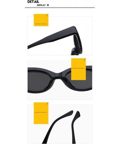 Retro Hip-hop Oval Sunglasses Street Shot Fashion Men and Women (Color : D, Size : 1) 1 B $12.10 Designer