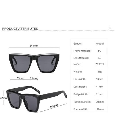 Men And Women Square Outdoor Fashion Decorative Sunglasses Gift A $13.41 Designer