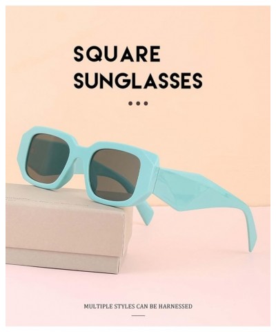 Square Men and Women Sunglasses Outdoor Holiday Sunshade Decorative Glasses (Color : B, Size : Medium) Medium F $17.15 Square