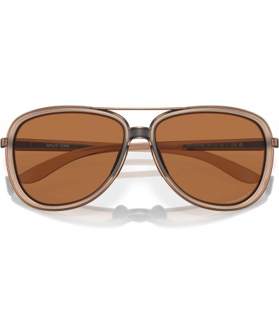 Women's Oo4129 Split Time Aviator Sunglasses Matte Sepia/Prizm Bronze Polarized $76.13 Aviator