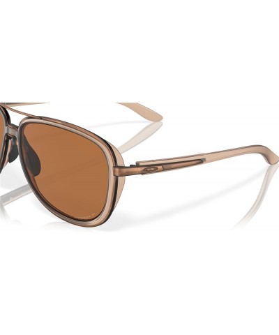 Women's Oo4129 Split Time Aviator Sunglasses Matte Sepia/Prizm Bronze Polarized $76.13 Aviator