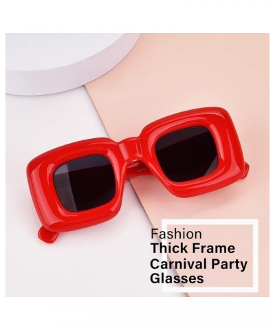 Sunglasses Womens Trendy Retro Oversized Rectangle Sun Glasses Classic Sparkling Diamond Hinges S010-red Black $6.00 Square