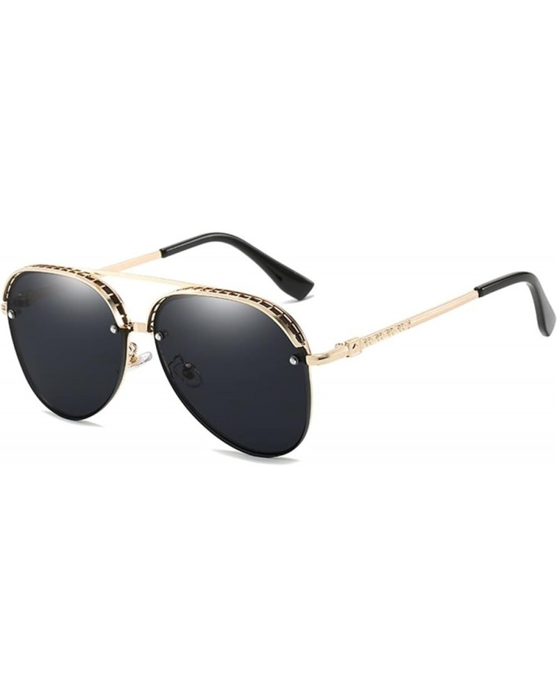 Woman Metal Sunshade Sunglasses Outdoor Vacation (Color : E, Size : Medium) Medium A $23.07 Designer