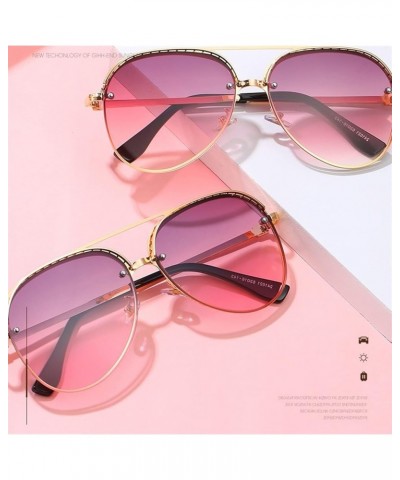 Woman Metal Sunshade Sunglasses Outdoor Vacation (Color : E, Size : Medium) Medium A $23.07 Designer