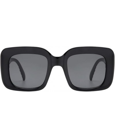 Women's Sunglasses Oversized Square Frame Textured Diamond Pattern UV400 Black (Black) $11.37 Oversized