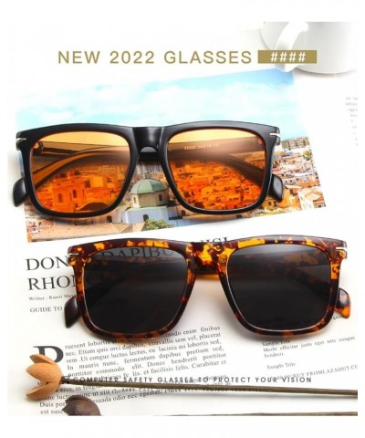 Square Frame Fashionable Decorative Sunglasses for Men and Women (Color : G, Size : 1) 1 C $16.00 Designer