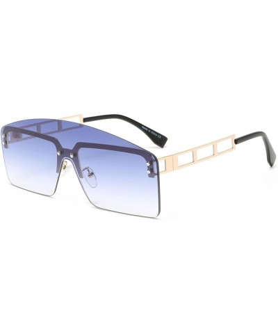 Large Frame Polygonal Vacation Photo Frameless Woman Sunglasses Gift D $15.65 Designer