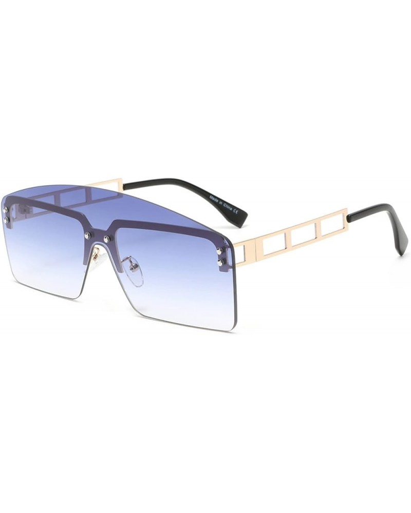 Large Frame Polygonal Vacation Photo Frameless Woman Sunglasses Gift D $15.65 Designer