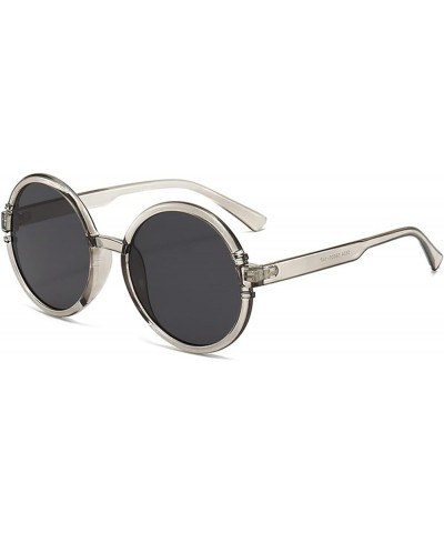 Round Large Frame Men and Women Retro Sunglasses (Color : Large, Size : 1) 1 D $16.74 Designer