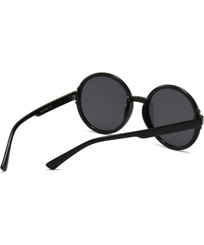 Round Large Frame Men and Women Retro Sunglasses (Color : Large, Size : 1) 1 D $16.74 Designer