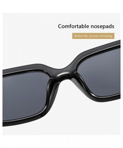 Square Frame Fashion Men and Women Large Frame Outdoor Vacation Decorative Sunglasses (Color : E, Size : 1) 1 B $18.64 Designer