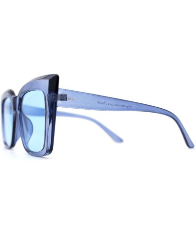 Womens Oversize Square Butterfly Plastic Fashion Sunglasses All Blue $8.98 Butterfly