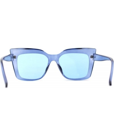 Womens Oversize Square Butterfly Plastic Fashion Sunglasses All Blue $8.98 Butterfly