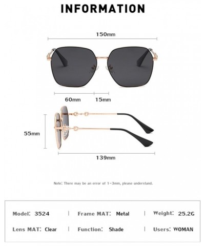 Polarized Men and Women Fashion Large Frame Sunglasses Driving Vacation Beach Decorative Sunglasses (Color : D, Size : 1) 1A ...