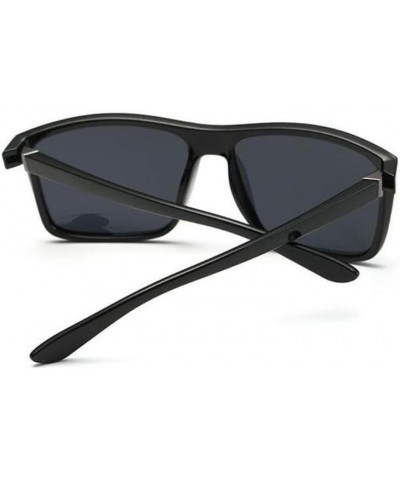 Mens Vintage Rectangle Polarized Sunglass Women Driving Anti-UV Glasses Eyewear Bright Black F Grey $9.11 Rectangular