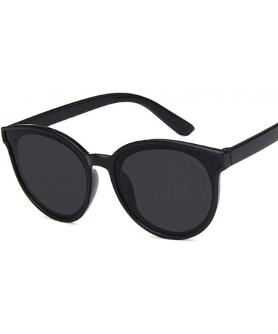 Unisex Sunglasses Retro Bright Black Grey Drive Holiday Oval Non-Polarized UV400 Bright Black Grey $5.82 Oval