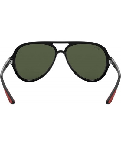 Rb4125m Scuderia Ferrari Collection Aviator Sunglasses Black/G-15 Green $93.60 Aviator