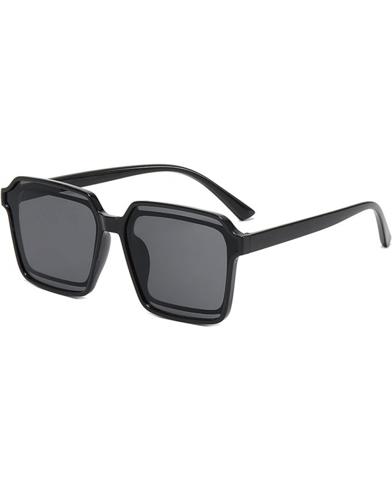 Men's and Women's Square Outdoor Large Frame Fashion Decorative Sunglasses (Color : D, Size : 1) 1A $12.56 Designer