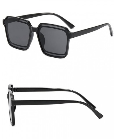 Men's and Women's Square Outdoor Large Frame Fashion Decorative Sunglasses (Color : D, Size : 1) 1A $12.56 Designer