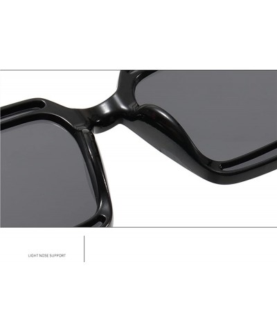 Men's and Women's Square Outdoor Large Frame Fashion Decorative Sunglasses (Color : D, Size : 1) 1A $12.56 Designer