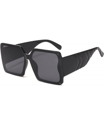 Large Frame Men's and Women's Sun Protection Square Sunshade Sunglasses (Color : A, Size : Medium) Medium A $14.09 Designer