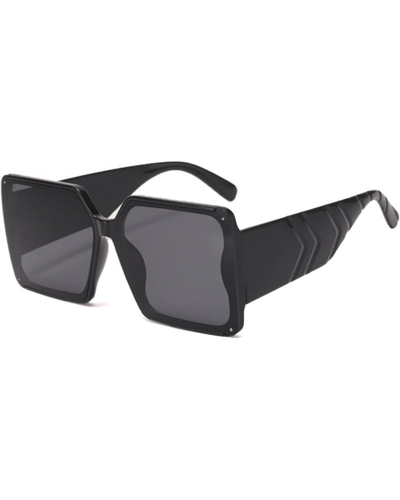 Large Frame Men's and Women's Sun Protection Square Sunshade Sunglasses (Color : A, Size : Medium) Medium A $14.09 Designer