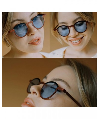 Vintage Round Women Sunglasses Fashion Men Punk Clear Ocean Lens Shades Hip Hop Punk Sun Glasses C3 $10.76 Round