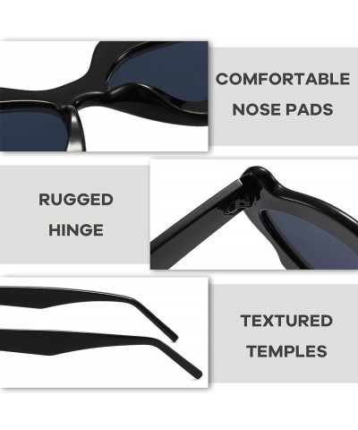 Trendy Irregular Cat Eye Sunglasses for Women Men Unique Stylish Black Shades Y2K Fashion Glasses 5 $8.54 Cat Eye