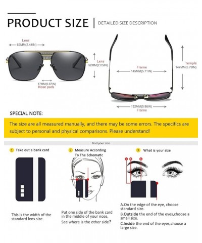 Polarized Square Pilot Sunglasses Classic Chain Trendy Metal Shades Eyewear Men Women 3 $13.56 Rectangular