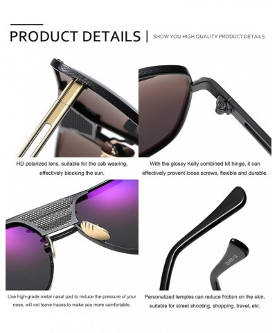 Polarized Square Pilot Sunglasses Classic Chain Trendy Metal Shades Eyewear Men Women 3 $13.56 Rectangular