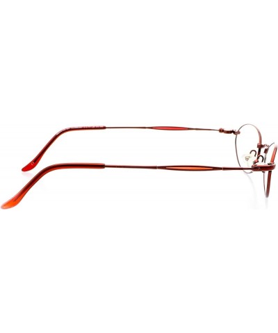 Optical Eyewear - Oval Shape, Metal Full Rim Frame - for Women or Men Prescription Eyeglasses RX Red Lust $29.98 Oval