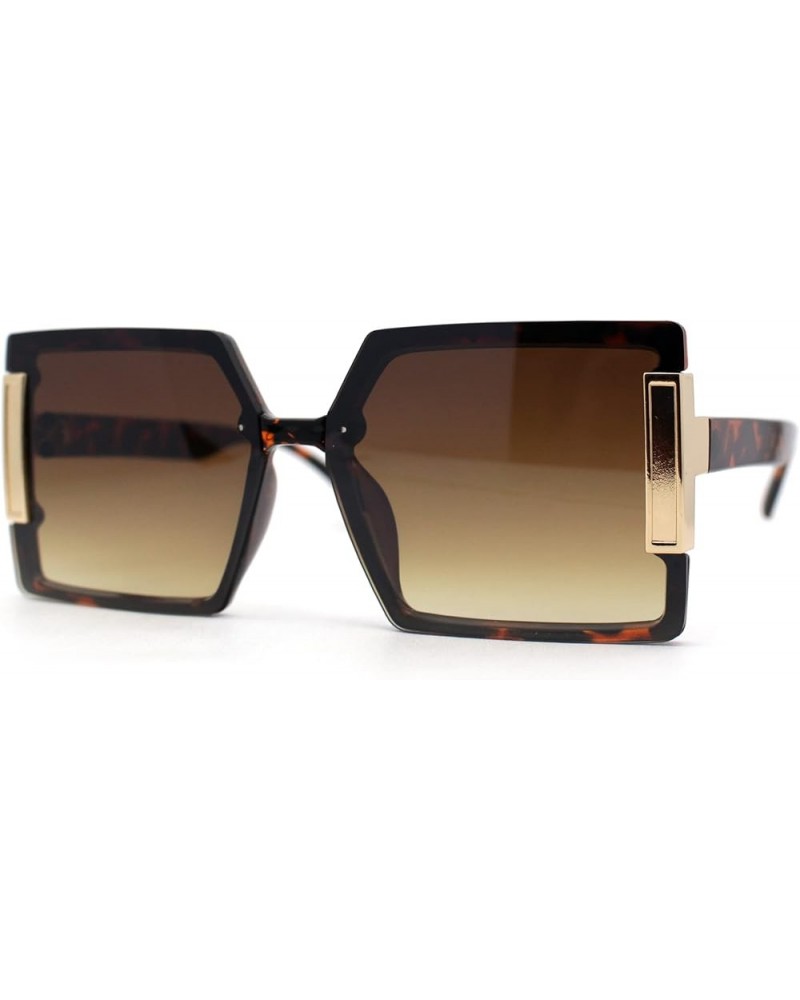 Womens Rimless Mod 90s Squared Butterfly Designer Sunglasses Tortoise / Brown $8.98 Butterfly