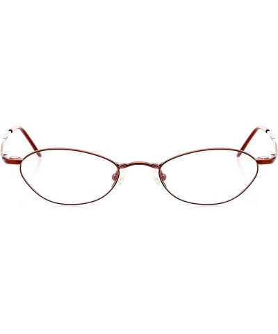 Optical Eyewear - Oval Shape, Metal Full Rim Frame - for Women or Men Prescription Eyeglasses RX Red Lust $29.98 Oval