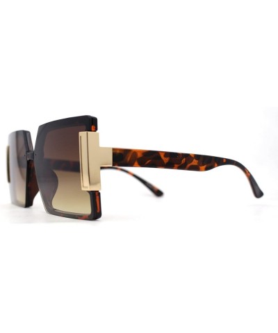 Womens Rimless Mod 90s Squared Butterfly Designer Sunglasses Tortoise / Brown $8.98 Butterfly